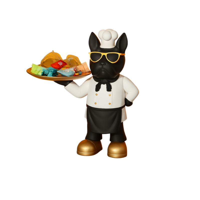 Chef Bulldog Decorative Accessory Holder