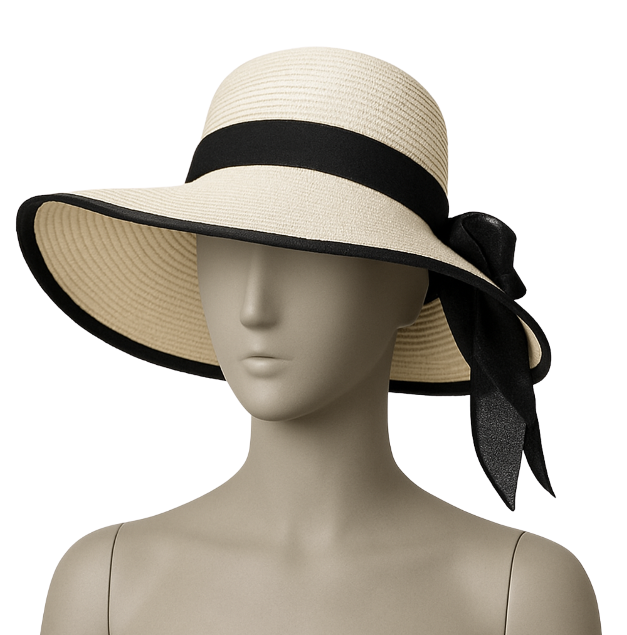 Elegant Wide Brim Sun Hat – Summer UV Protection