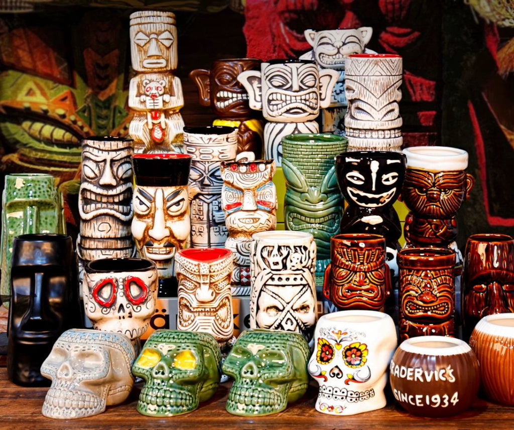 TIKI CERAMIC MUGS - HANDCRAFTED ISLAND DRINKWARE COLLECTION