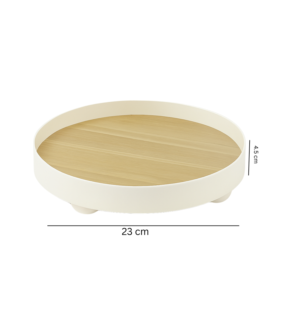 Round Display Tray – White