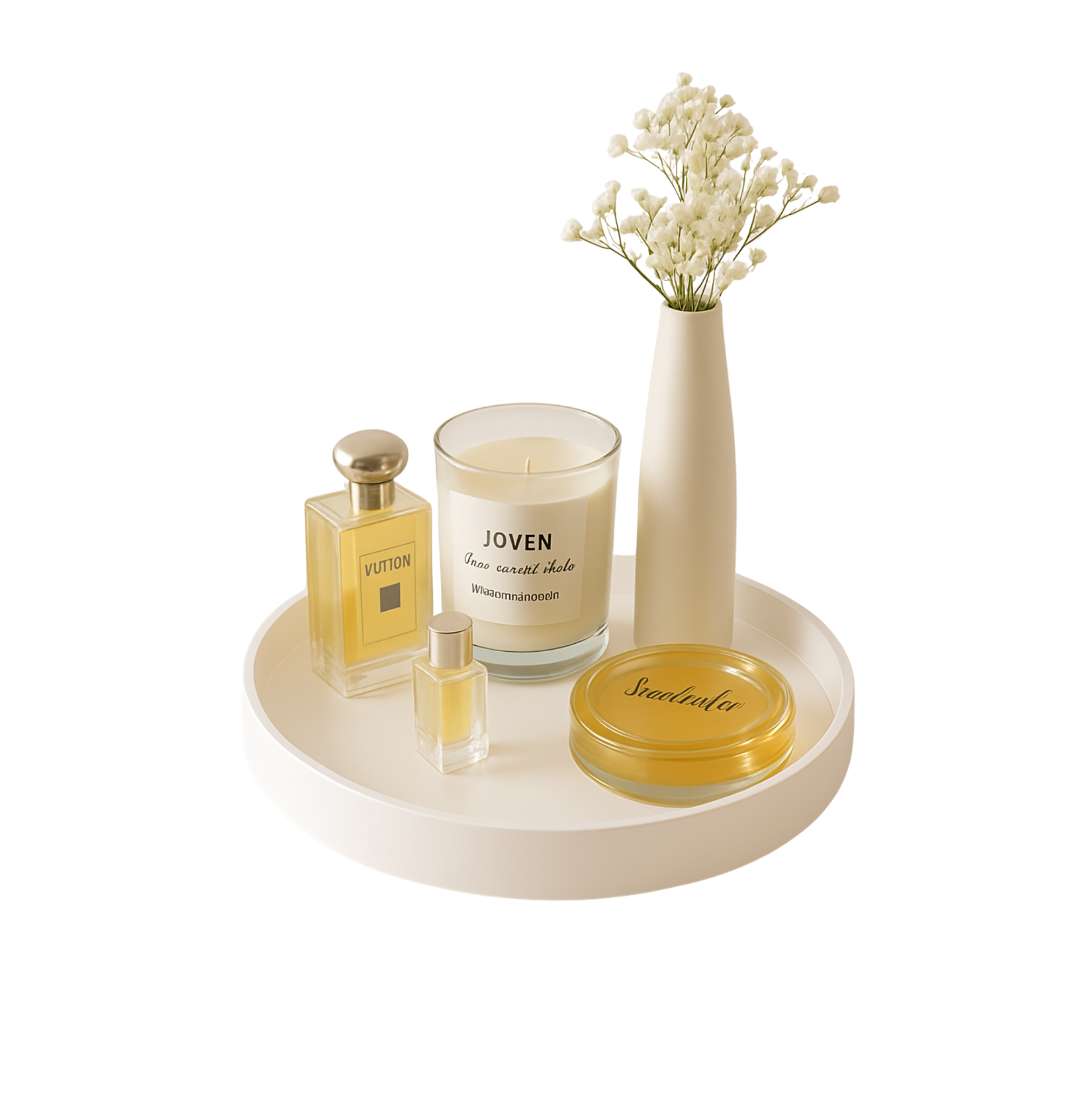 Round Display Tray – White