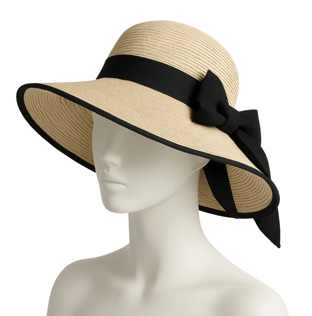 Elegant Wide Brim Sun Hat – Summer UV Protection - BAO