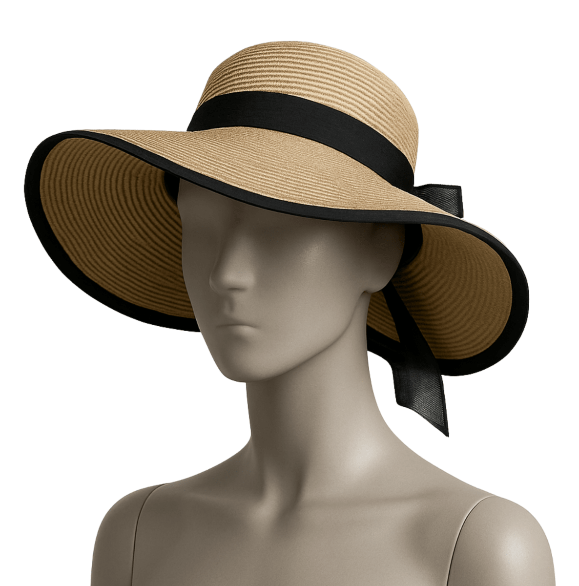 Elegant Wide Brim Sun Hat – Summer UV Protection - BAO