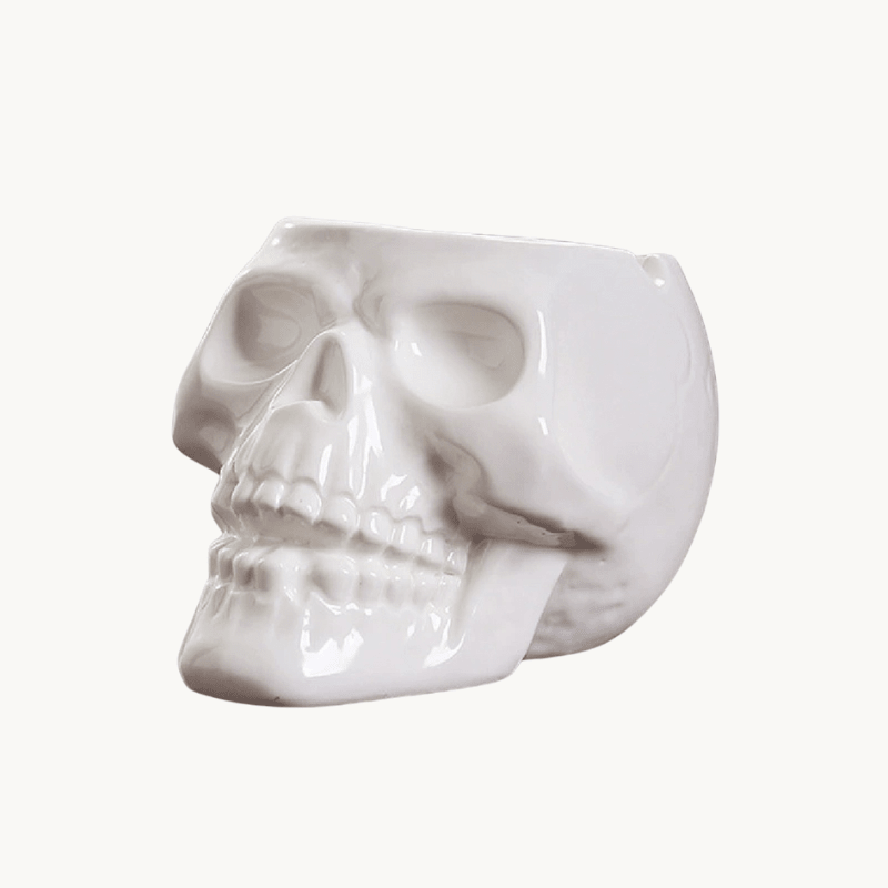Skull Ceramic Ashtray – Modern Gothic Decor - BAO
