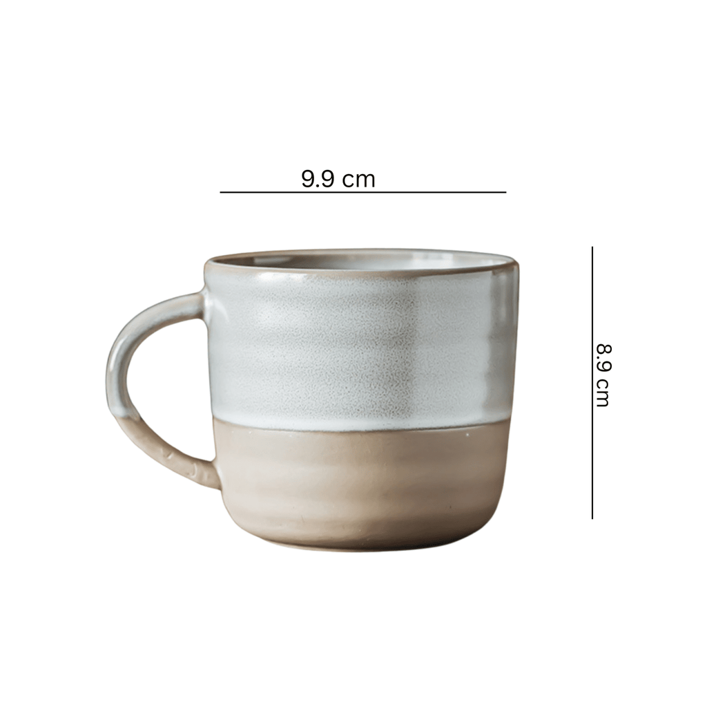 Two - Tone Ceramic Mug – Grey & Beige - BAO